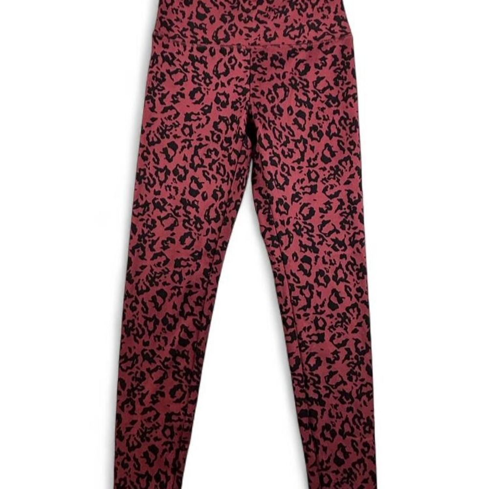 Balance Collection by Marika Burgundy Leopard Print Leggings Women’s Medium